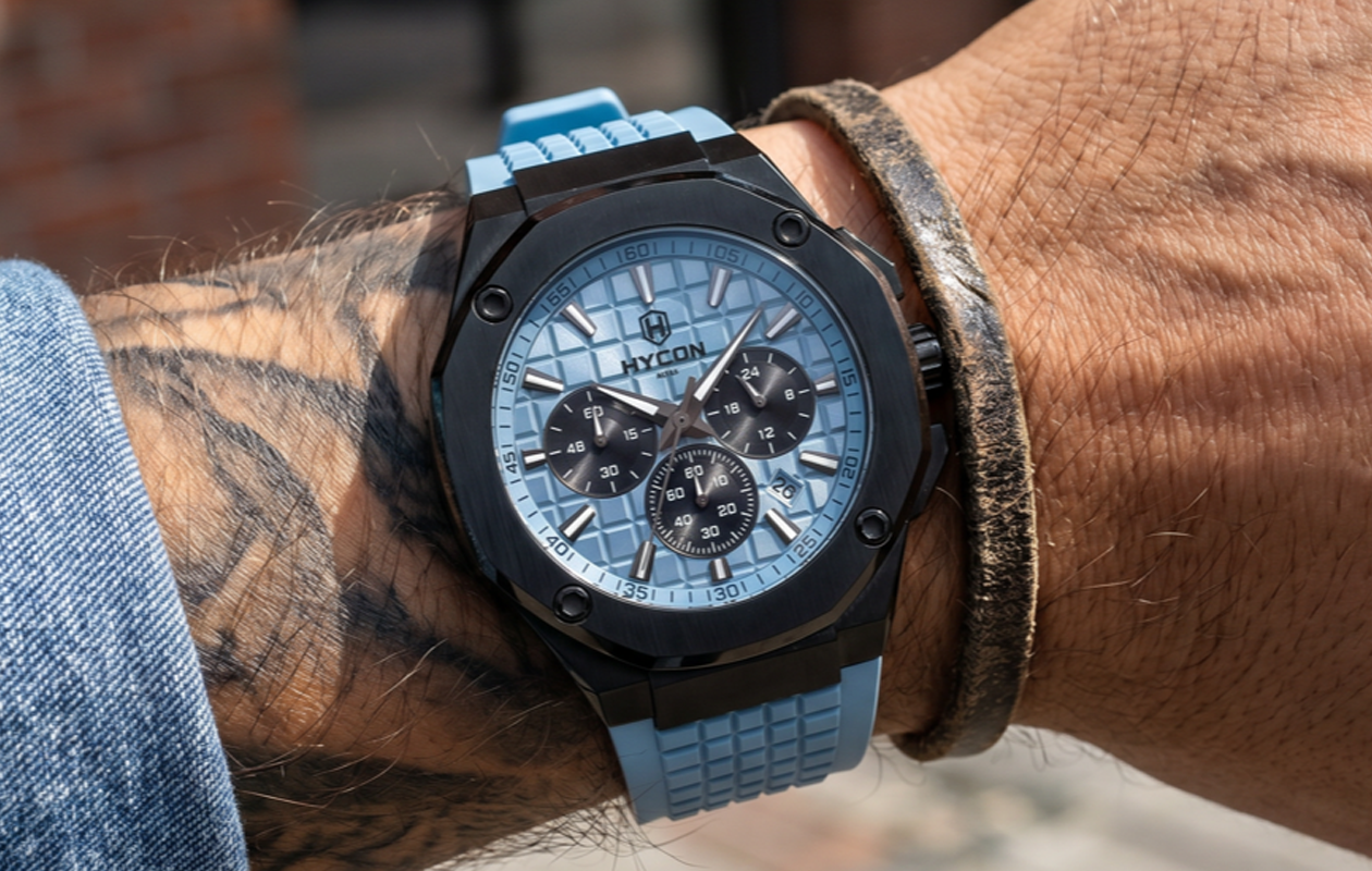 HYCON Atlas Ice Blue — worn on the wrist