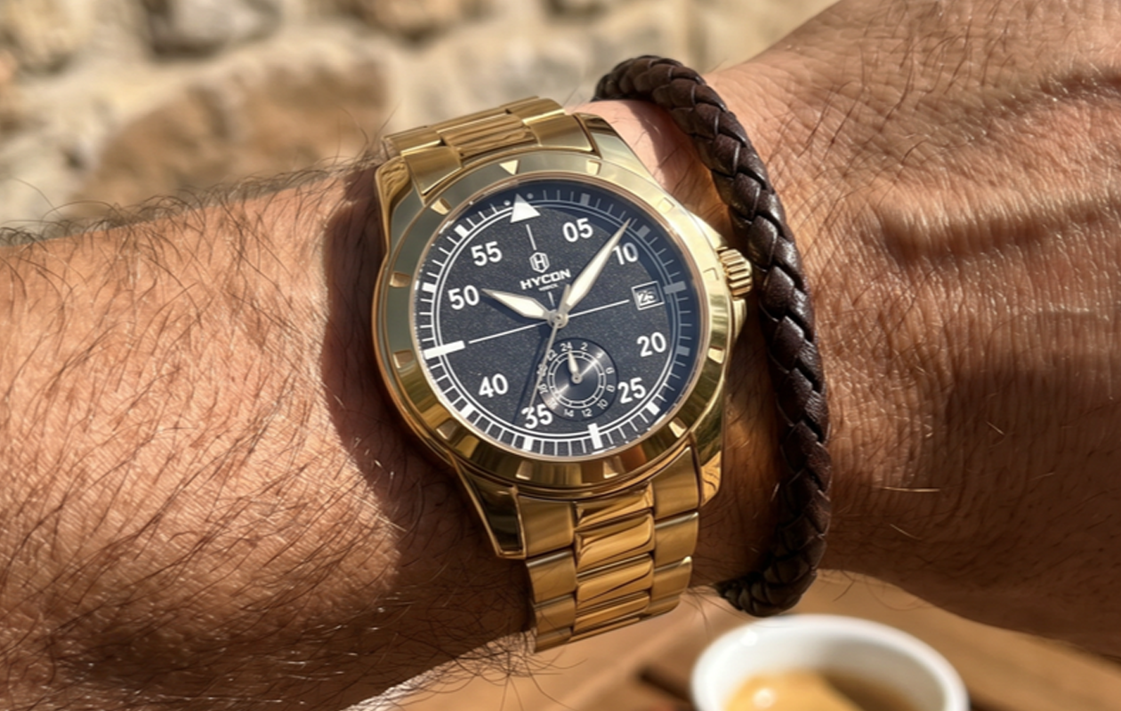 HYCON Vortex Gold — worn on the wrist
